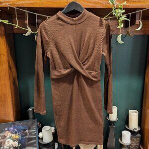 Burnt Orange Sweater Dress